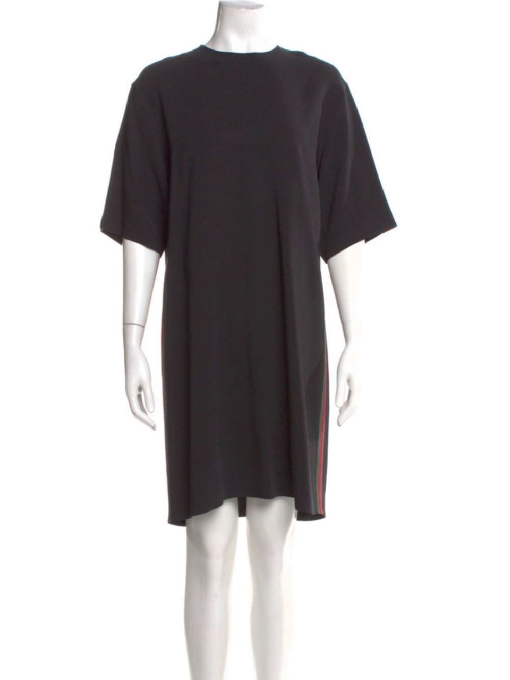 Gucci Black Web Stripe Shift Dress IT 44 M